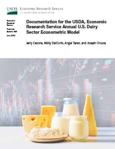 This is the cover image for the Documentation for the USDA, Economic Research Service Annual U.S. Dairy Sector Econometric Model report.