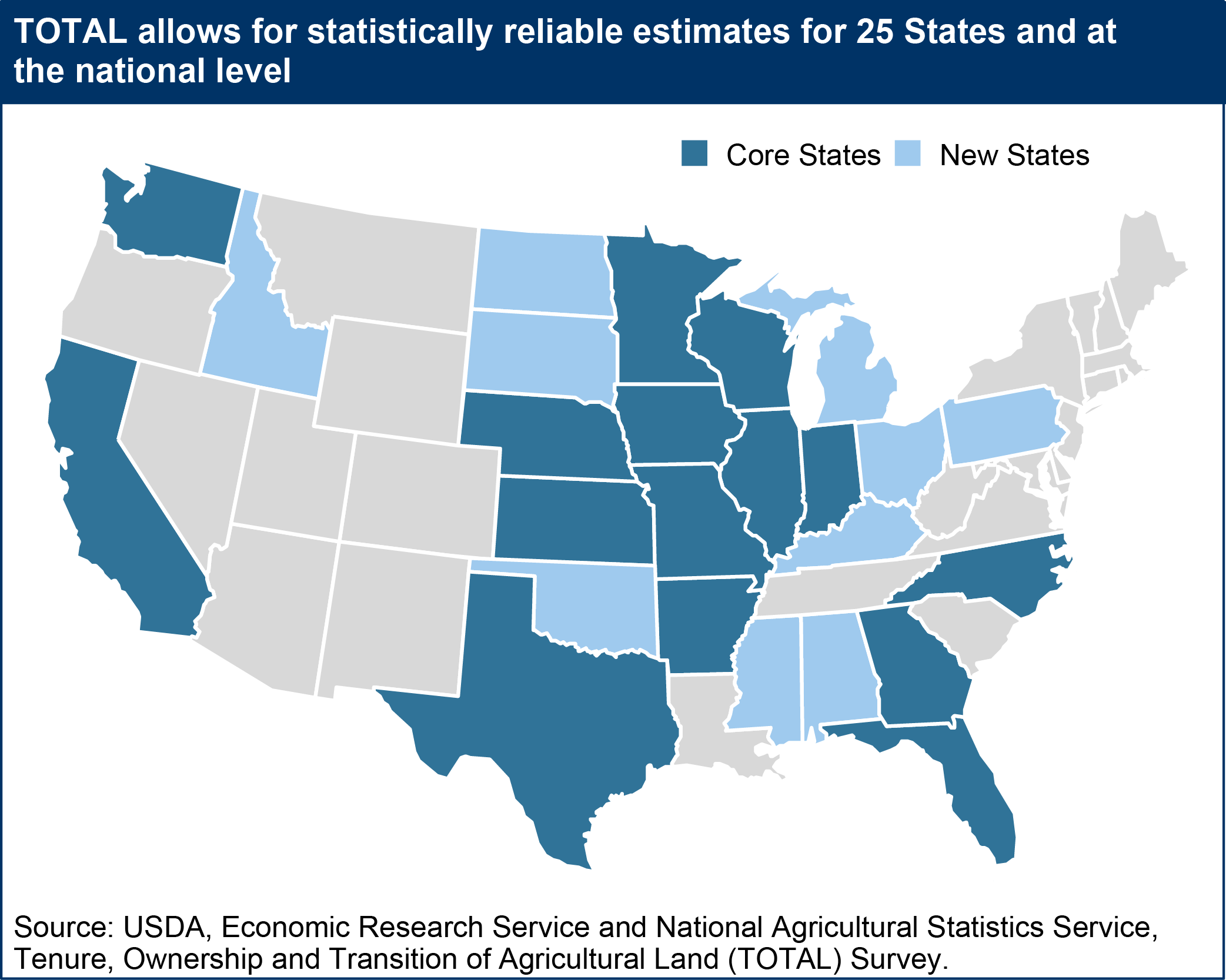 This chart shows: 'Map ot TOTAL survey States'.