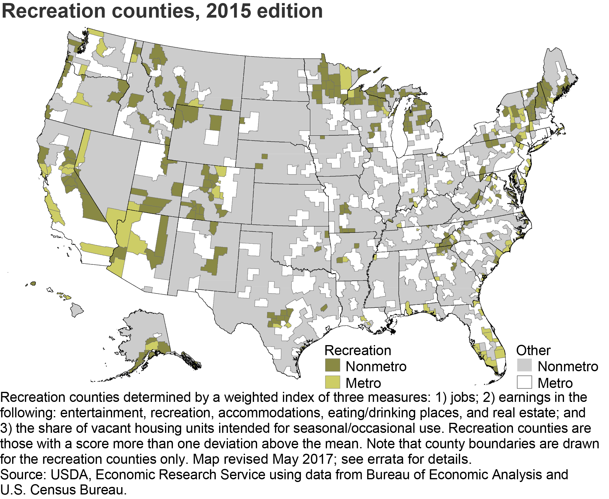 Recreation counties, 2015 edition