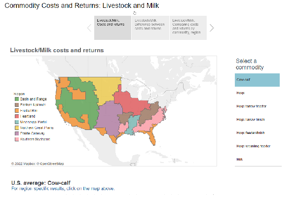 thumbnail Commodity Costs and Returns: Livestock and Milk