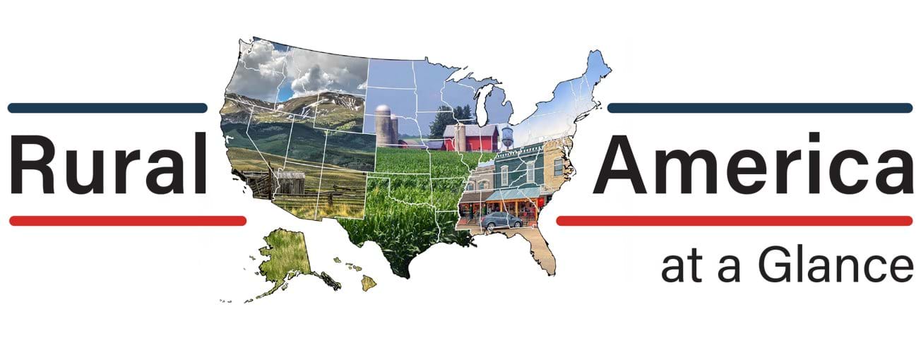 A modified version of the Rural America at a Glance report logo.