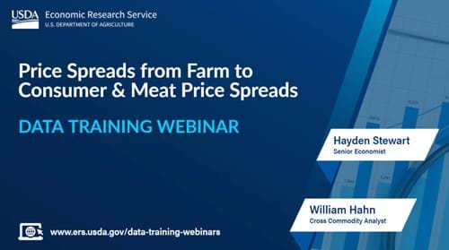Graphic for the Data Training Webinar: Price Spreads from Farm to Consumer & Meat Price Spreads