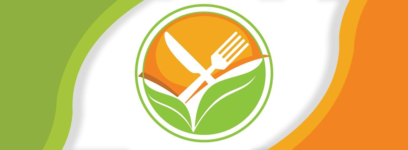 Graphic showing stylized fork and plate