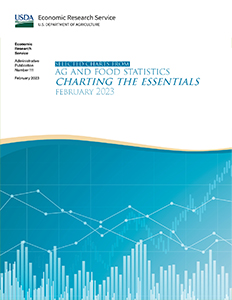 This is the cover image for the Selected Charts from Ag and Food Statistics: Charting the Essentials, February 2023 report.