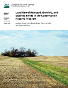 This is the cover image of the Land Use of Rejected, Enrolled, and Expiring Fields in the Conservation Reserve Program report.