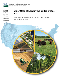 This is the cover image of the Major Uses of Land in the United States, 2017 report.