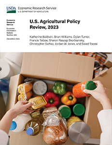 This is the cover image for the U.S. Agricultural Policy Review, 2023 report.