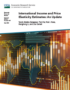 This is the cover image for the International Income and Price Elasticity Estimates: An Update report.