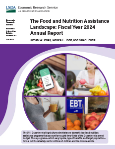 This is the cover image for the The Food and Nutrition Assistance Landscape: Fiscal Year 2024 Annual Report report.