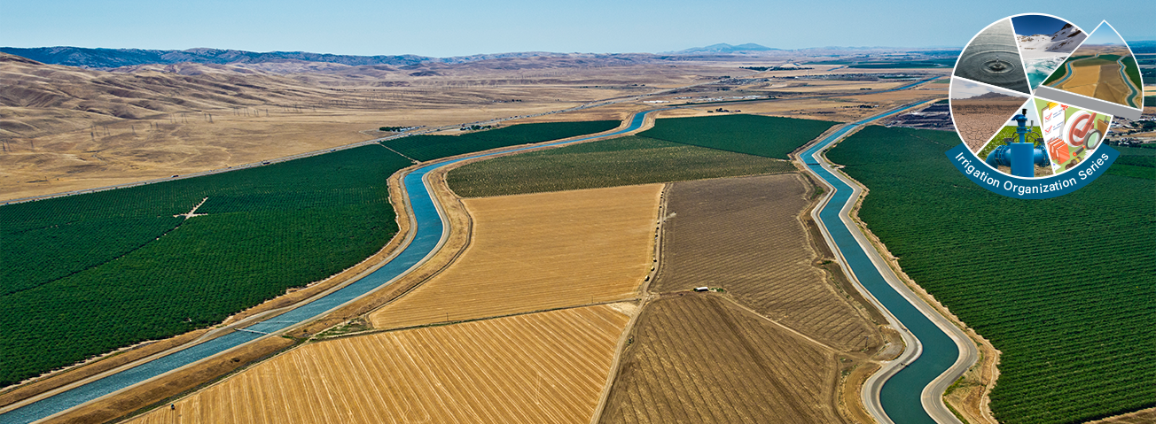 Irrigation canals and an Irrigation Organization Series logo