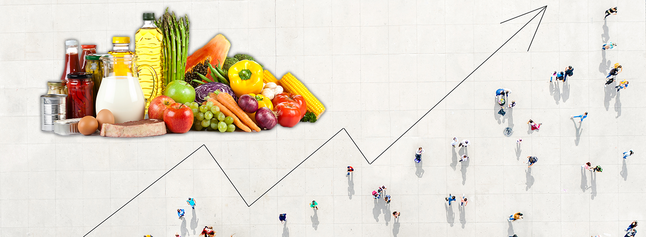 Graphic depiction of food and trend line