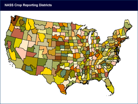 NASS Crop Reporting Districts (CRD) Map