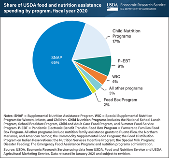 Pandemic response contributed to 32 percent increase in Federal food assistance spending in FY 2020