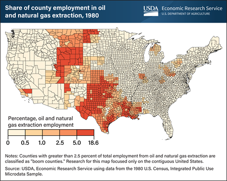 Local residents living in oil-dependent counties experienced long-term effects following the oil boom and bust of the 1980s
