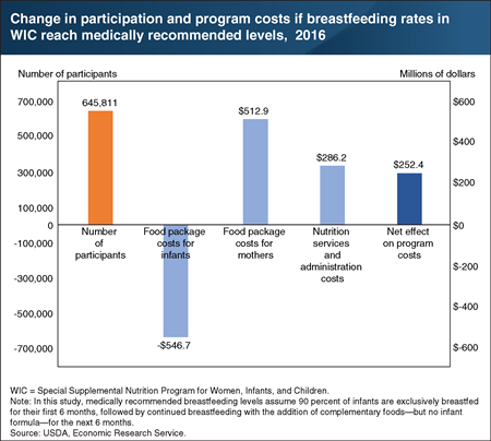 Increased breastfeeding rates among WIC infants would raise program costs