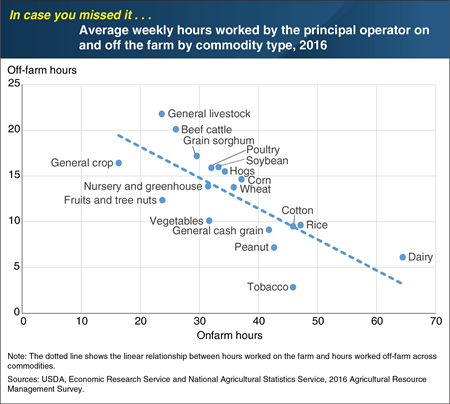 ICYMI… More time spent working on the farm leads to less off-farm labor across different commodities