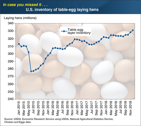 ICYMI... U.S. inventory of table-egg laying hens grew to its highest levels ever in 2018