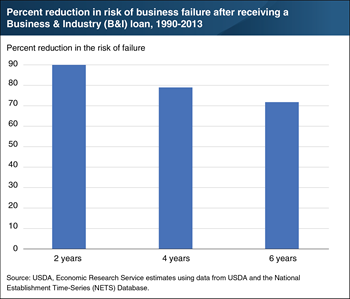 Business & Industry (B&I) Guaranteed Loans reduced risk of rural business failure