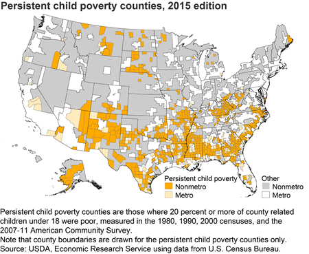 Persistent child poverty counties, 2015 edition