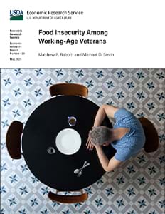 This is the cover image for the Food Insecurity Among Working-Age Veterans report.
