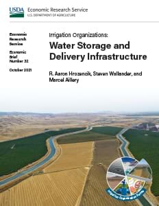 This is the cover image for the Irrigation Organizations: Water Storage and Delivery Infrastructure report.