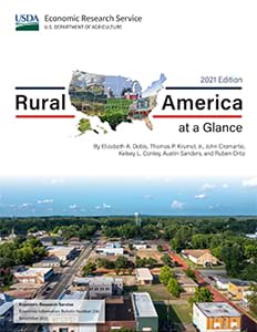 This is the cover image for the Rural America at a Glance: 2021 Edition report.