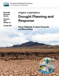 This is the cover image for the Irrigation Organizations: Drought Planning and Response report.
