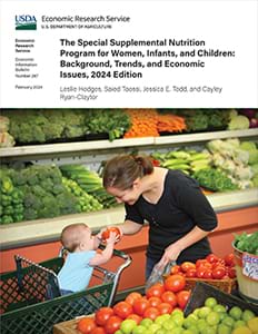 This is the cover image for the The Special Supplemental Nutrition Program for Women, Infants, and Children (WIC): Background, Trends, and Economic Issues, 2024 Edition report.
