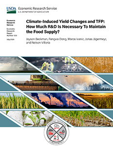 This is the cover image for the Climate-Induced Yield Changes and TFP: How Much R&D Is Necessary To Maintain the Food Supply? report.